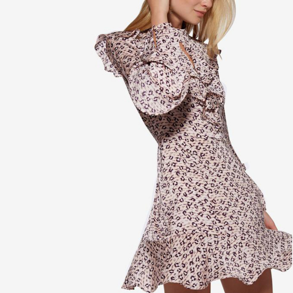 Avec Les Filles Pink Leopard Dress – Size 12